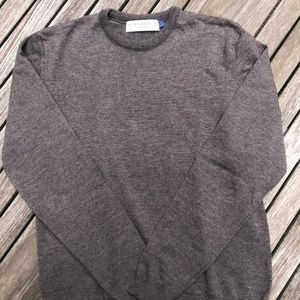 Peter Manning Men's Merino Crewneck Sweater, Brown, XS (Size 3) Made in Portugal